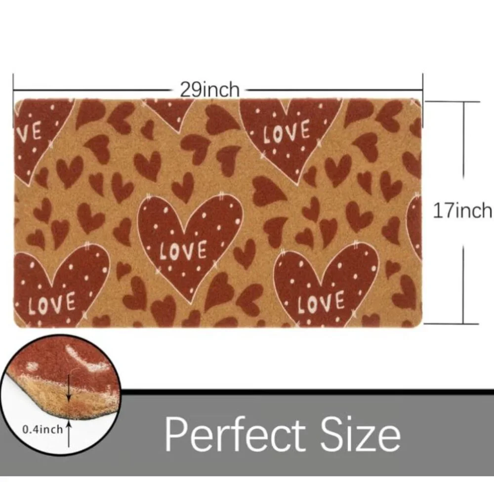 Valentine's Day Red Love Doormat Outdoor